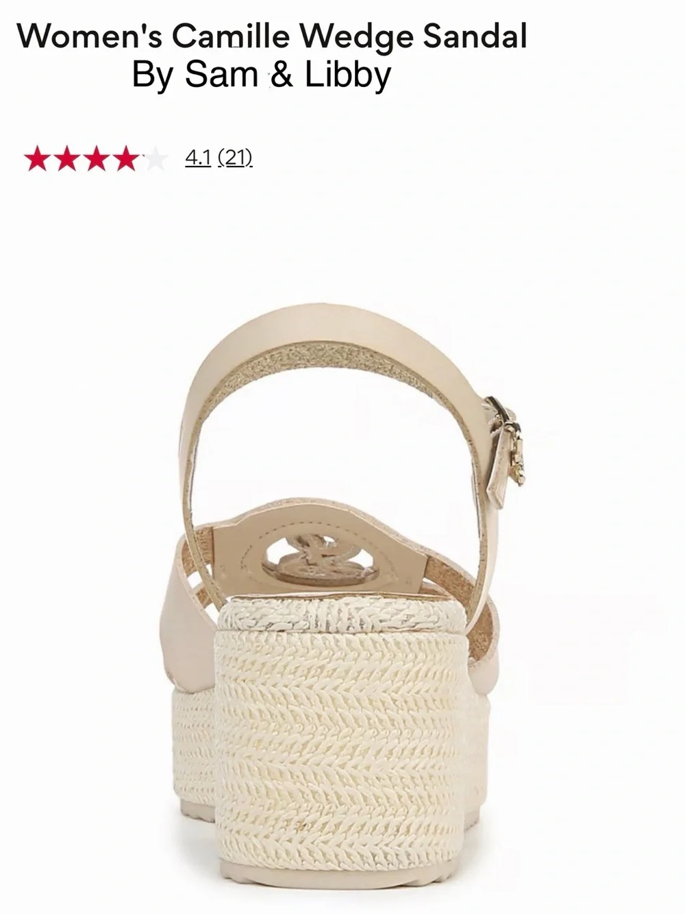 *new* Sam & Libby Beige Platform Espadrille Wedge Sandals